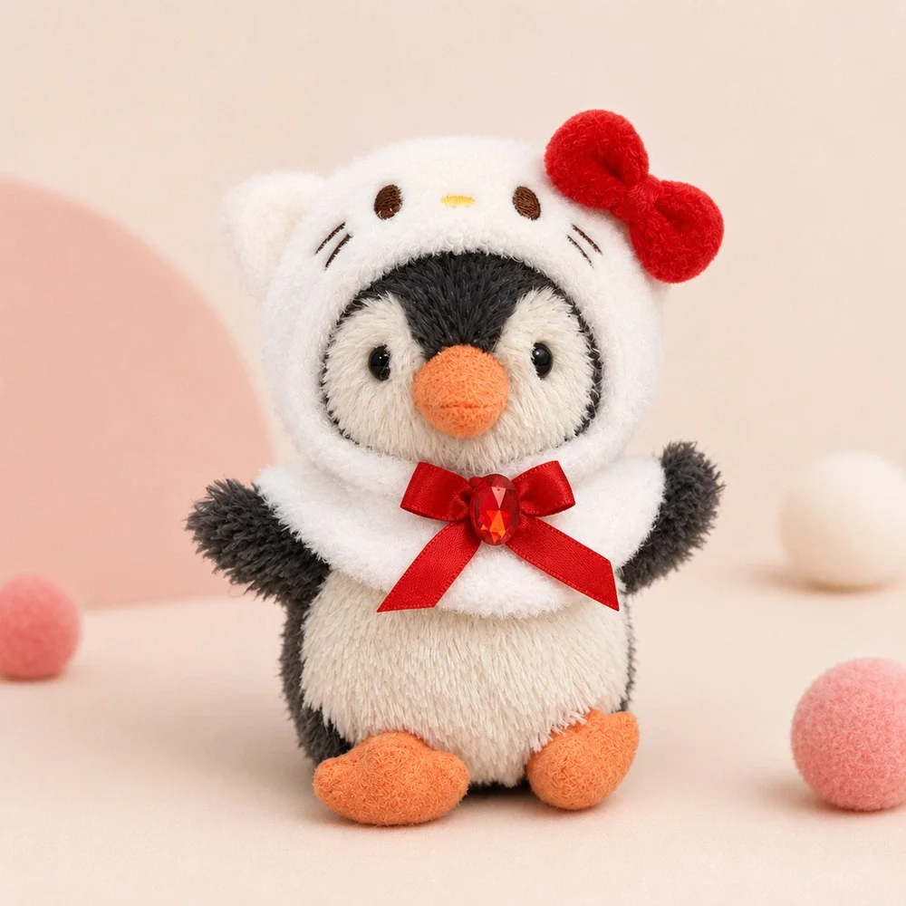 Kitty Cape for Peanut Penguin Plush – 3-Inch Outfit – Variant 1 [JC-AP-17]